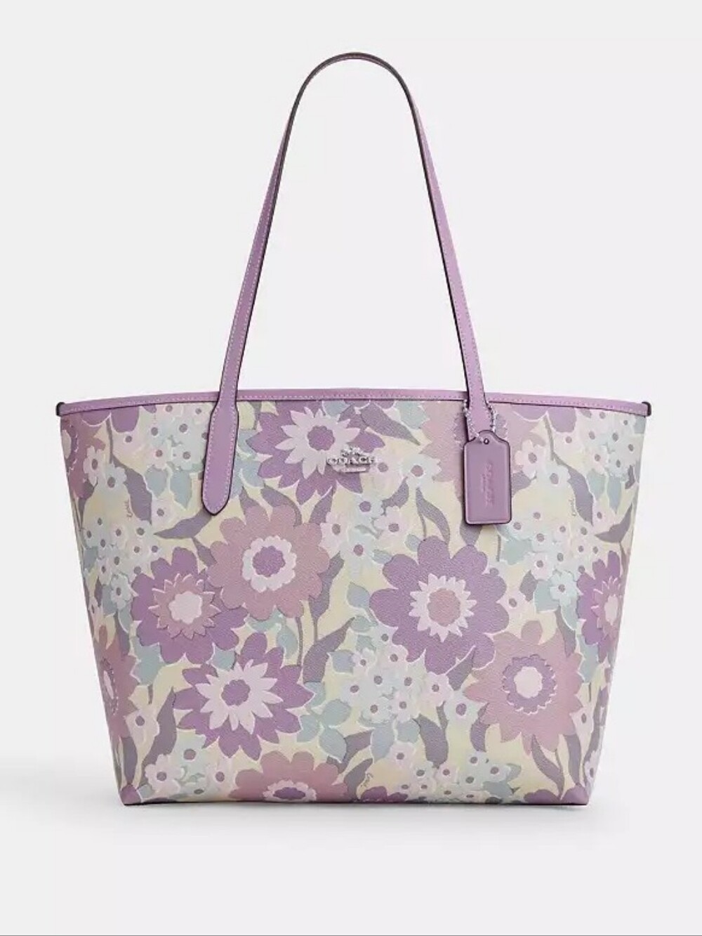 Coach City Tote With Floral Print